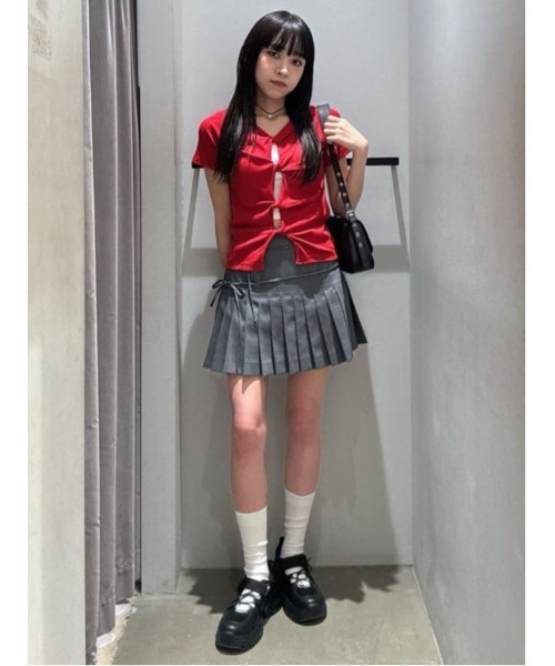 2WAY HOLE CUT TOPS 2ウェイ ホールカット トップス 夏服 半袖