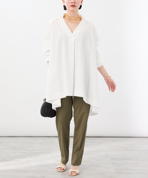 VERMEIL par iena(ヴェルメイユパーイエナ)の「スキッパーオーバーシャツ(シャツ/ブラウス・レディース・ブラック/ピンク系その他/ホワイト・FREE)」の18枚目の写真