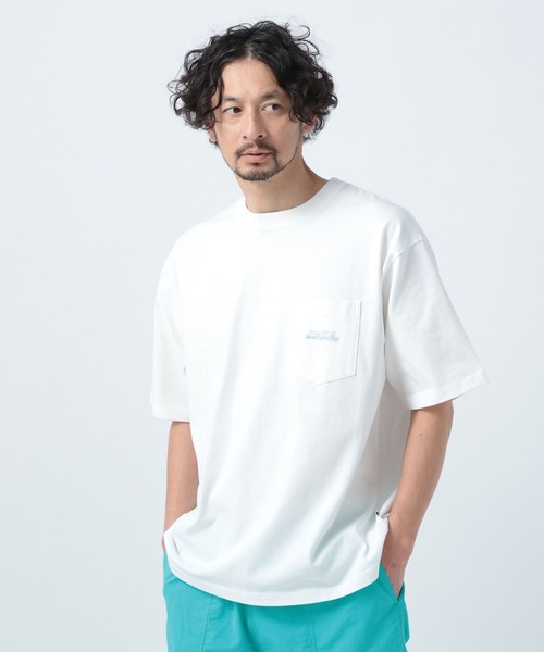 セール】［ナチュラルなフェード感］スノーワンポイント刺繍Tシャツ（T