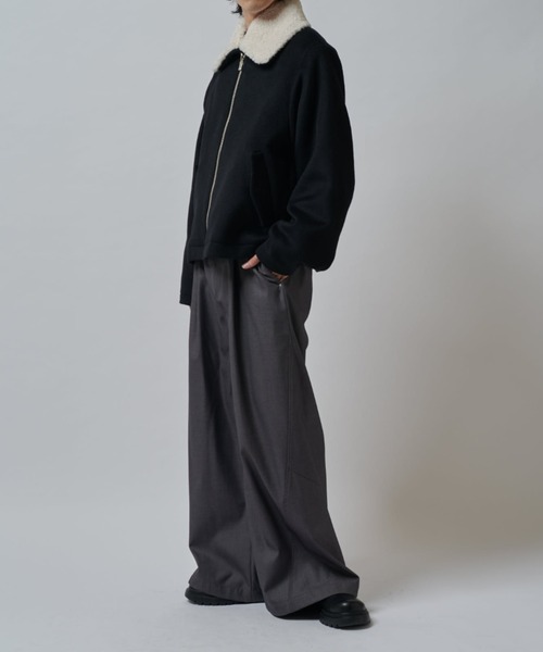 セール】ビーバーメルトン襟ボアブルゾン（ブルゾン）｜Lui's（ルイス