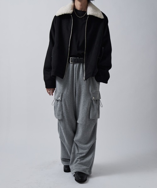 Lui's（ルイス）の「ビーバーメルトン襟ボアブルゾン（ブルゾン・メンズ・ブラック/チャコールグレー・S/M）」の18枚目の写真