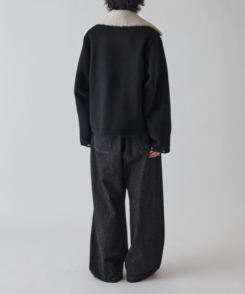 セール】ビーバーメルトン襟ボアブルゾン（ブルゾン）｜Lui's（ルイス