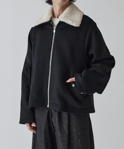 ビーバーメルトン襟ボアブルゾン（ブルゾン）｜Lui's（ルイス）の