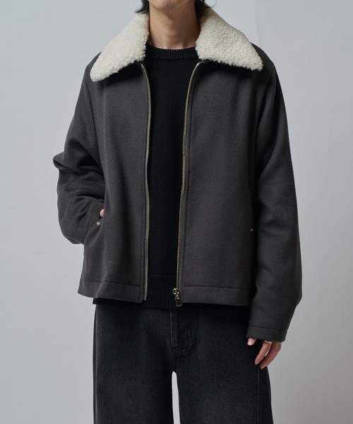 ビーバーメルトン襟ボアブルゾン（ブルゾン）｜Lui's（ルイス）の