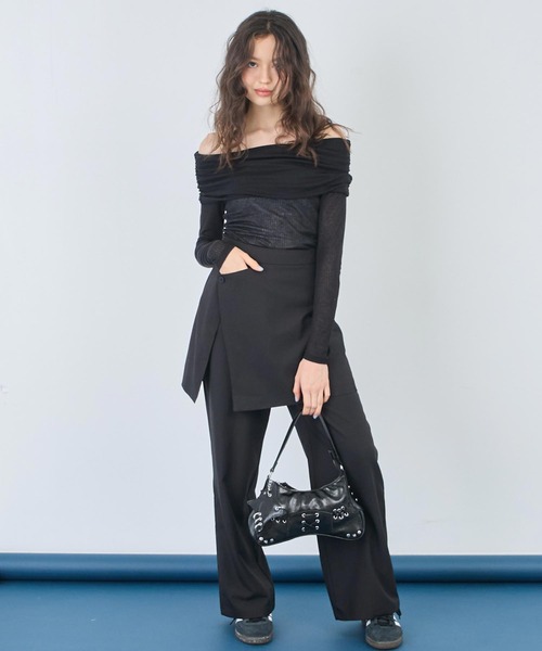 ANAP（アナップ）の「ハトメデザインチャーム付き ハンドバック（ハンドバッグ・レディース・グレー/ブラック・FREE）」の15枚目の写真