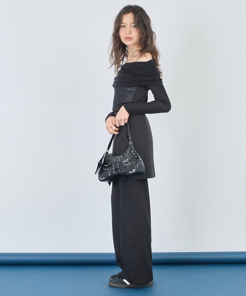 ANAP（アナップ）の「ハトメデザインチャーム付き ハンドバック（ハンドバッグ・レディース・グレー/ブラック・FREE）」の16枚目の写真