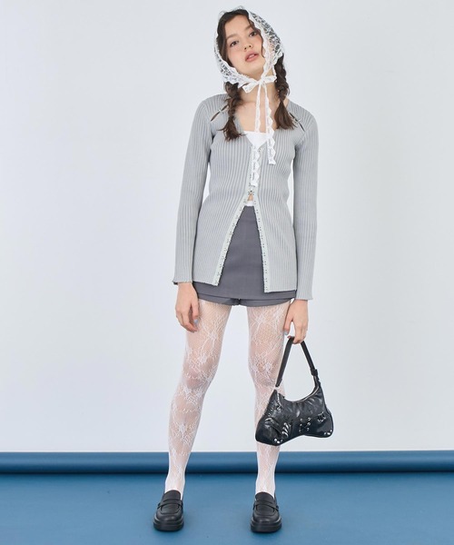 ANAP（アナップ）の「ハトメデザインチャーム付き ハンドバック（ハンドバッグ・レディース・グレー/ブラック・FREE）」の10枚目の写真