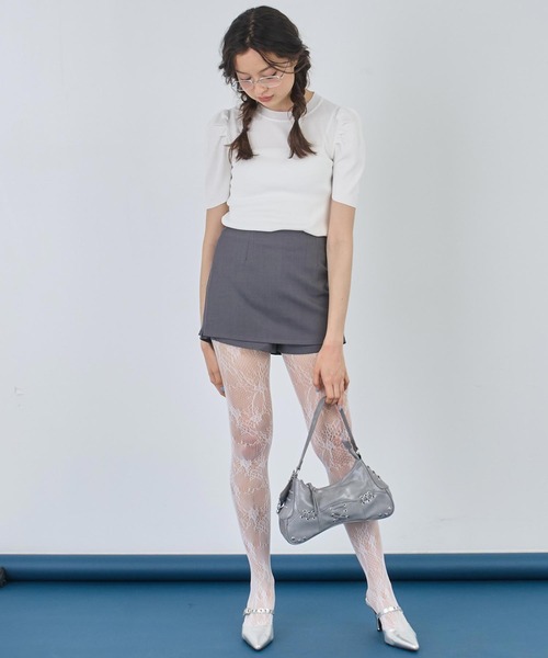 ANAP（アナップ）の「ハトメデザインチャーム付き ハンドバック（ハンドバッグ・レディース・グレー/ブラック・FREE）」の14枚目の写真