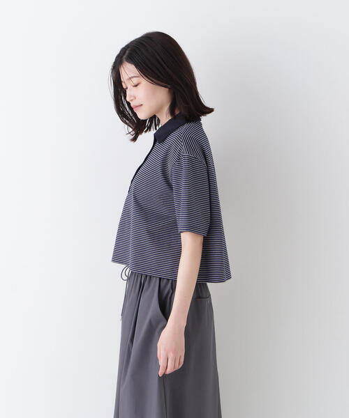 human woman(ヒューマンウーマン)の「◆天竺カットソー(Tシャツ/カットソー・レディース・ダークインディゴブルー/グリーン・MEDIUM)」の7枚目の写真