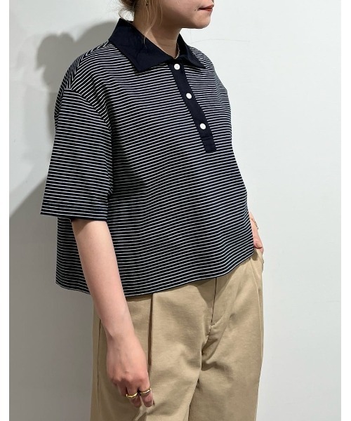 human woman(ヒューマンウーマン)の「◆天竺カットソー(Tシャツ/カットソー・レディース・ダークインディゴブルー/グリーン・MEDIUM)」の1枚目の写真