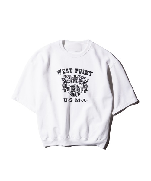 made in standard （メイドインスタンダード）の「MADE IN STANDARD / メイドインスタンダード USMA SS SWEAT ミリタリー ロゴ 半袖スウェット（スウェット・メンズ・ホワイト・MEDIUM/X-LARGE/LARGE）」の11枚目の写真