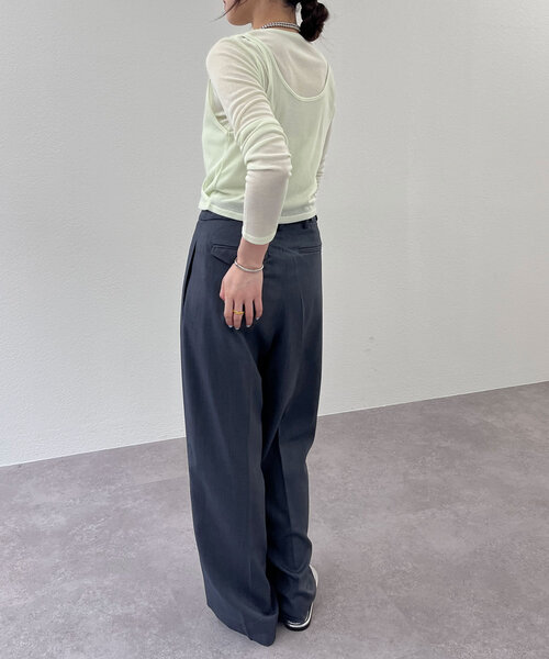 SHENERY(シーナリー)の「《新色登場》《大人のレイヤードスタイル》レイヤードカットソー(Tシャツ/カットソー・レディース・オフホワイト/ネイビー/ミント/ピンク/グレー/ブラウン・FREE)」の14枚目の写真