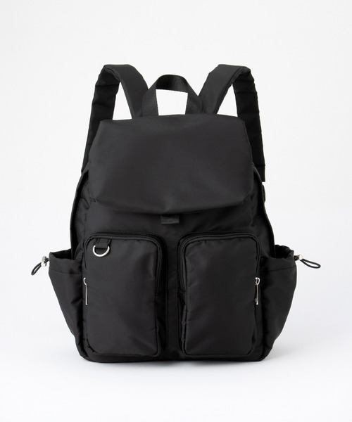 Honeys（ハニーズ）の「【撥水加工】アウトポケットリュック（バックパック/リュック・レディース・ブラック/ダークグレー・FREE）」の9枚目の写真