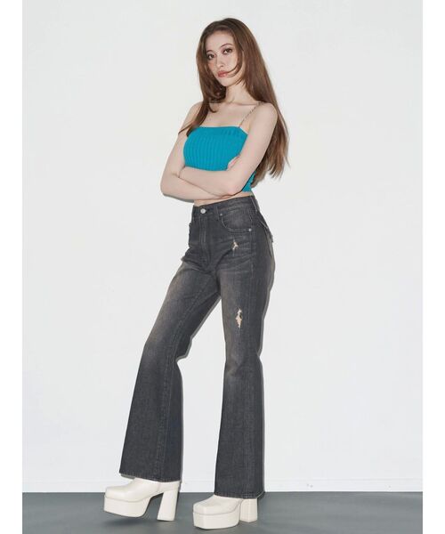 EVRIS（エヴリス）の「レザーライクチャンキーブーツ（ブーツ・レディース・ホワイト/ブラック/その他1・SMALL/MEDIUM/LARGE）」の9枚目の写真