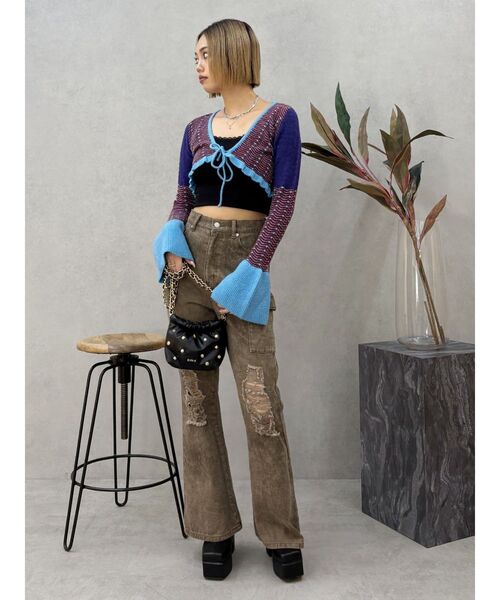 EVRIS（エヴリス）の「レザーライクチャンキーブーツ（ブーツ・レディース・ホワイト/ブラック/その他1・SMALL/MEDIUM/LARGE）」の13枚目の写真