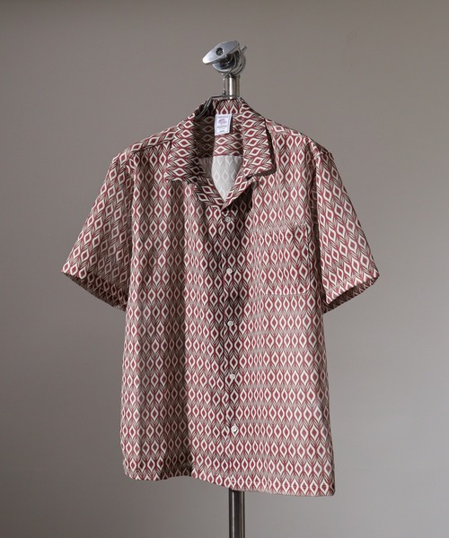 JEMORGAN（ジェーイーモーガン）の「JEMORGAN 総柄プリントメッシュ半袖シャツ（シャツ/ブラウス・メンズ・レッド系/ネイビー系/ブルー系・M/L/XL）」の3枚目の写真