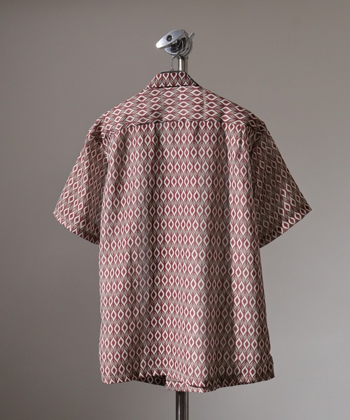 JEMORGAN（ジェーイーモーガン）の「JEMORGAN 総柄プリントメッシュ半袖シャツ（シャツ/ブラウス・メンズ・レッド系/ネイビー系/ブルー系・M/L/XL）」の5枚目の写真