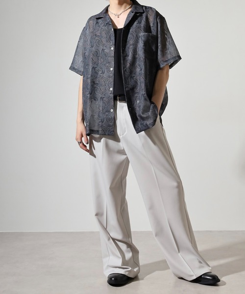 JEMORGAN（ジェーイーモーガン）の「JEMORGAN 総柄プリントメッシュ半袖シャツ（シャツ/ブラウス・メンズ・レッド系/ネイビー系/ブルー系・M/L/XL）」の14枚目の写真