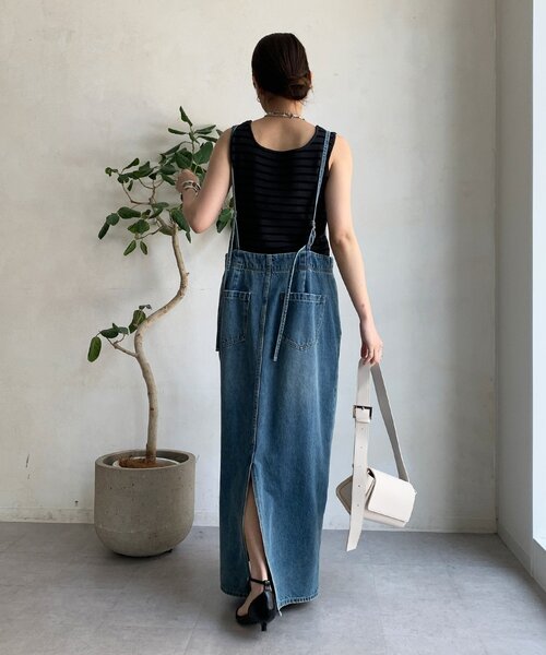 DouDou（ドゥドゥ）の「ボーダースクエアニットタンク（ニット/セーター・レディース・オフホワイト/グレー/ブラウン/ベージュ・FREE）」の18枚目の写真