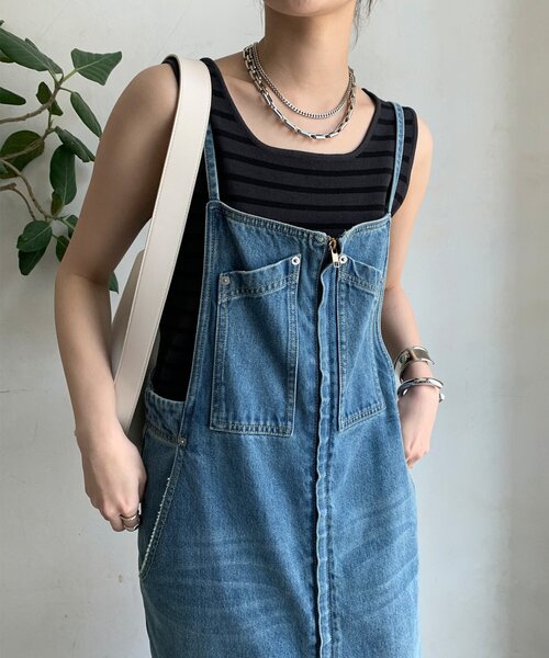 DouDou（ドゥドゥ）の「ボーダースクエアニットタンク（ニット/セーター・レディース・オフホワイト/グレー/ブラウン/ベージュ・FREE）」の21枚目の写真