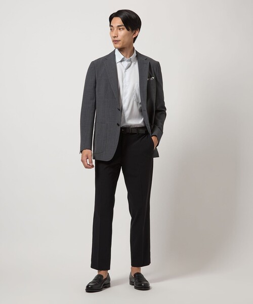 green label relaxing(グリーンレーベルリラクシング)の「エブリット CC パナマ ソリッド スナップ ボタンダウン 半袖 シャツ -接触冷感-(シャツ/ブラウス・メンズ・ターコイズブルー系/ライトグレー/ライム・L/XL/S/M)」の16枚目の写真