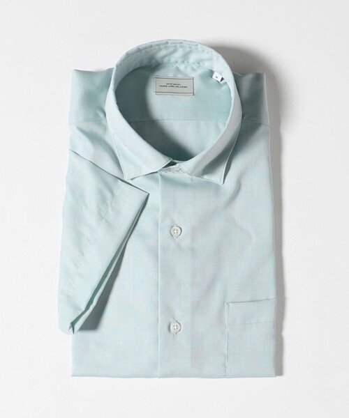 green label relaxing(グリーンレーベルリラクシング)の「エブリット CC パナマ ソリッド スナップ ボタンダウン 半袖 シャツ -接触冷感-(シャツ/ブラウス・メンズ・ターコイズブルー系/ライトグレー/ライム・L/XL/S/M)」の8枚目の写真