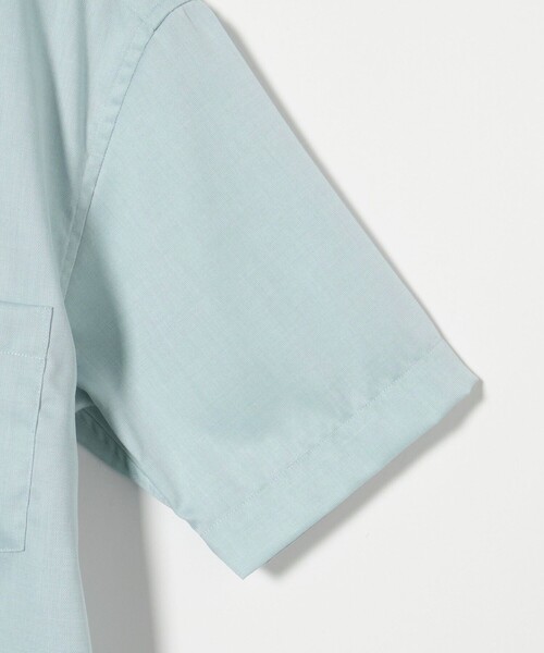 green label relaxing(グリーンレーベルリラクシング)の「エブリット CC パナマ ソリッド スナップ ボタンダウン 半袖 シャツ -接触冷感-(シャツ/ブラウス・メンズ・ターコイズブルー系/ライトグレー/ライム・L/XL/S/M)」の4枚目の写真