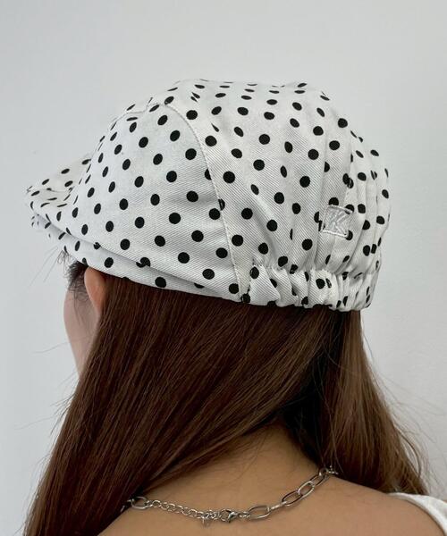 WEGO(ウィゴー)の「WEGO/ドットハンチング(ハンチング/ベレー帽・レディース・ホワイト/ブラック・FREE)」の6枚目の写真