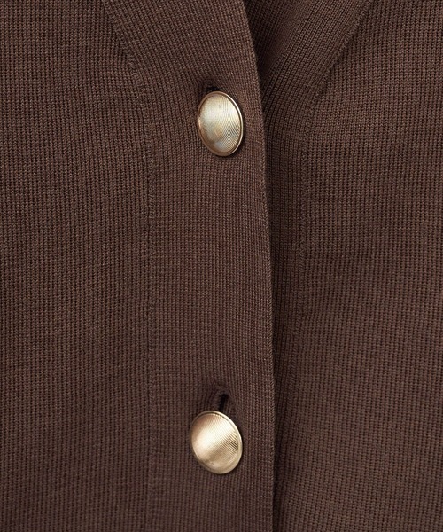 WEB限定】メタルボタンスウェットライクラインカーディガン 2