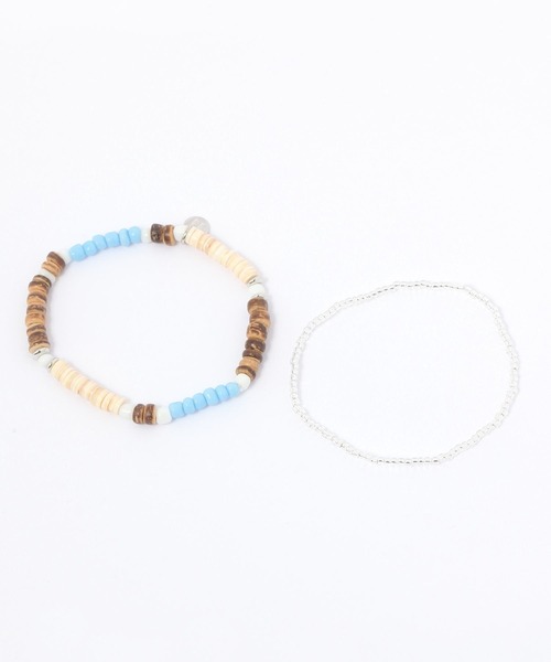 niko and...（ニコアンド）の「カラービーズ2SETブレスレット（ブレスレット・レディース・イエロー/レッド/ライトブルー・0）」の2枚目の写真