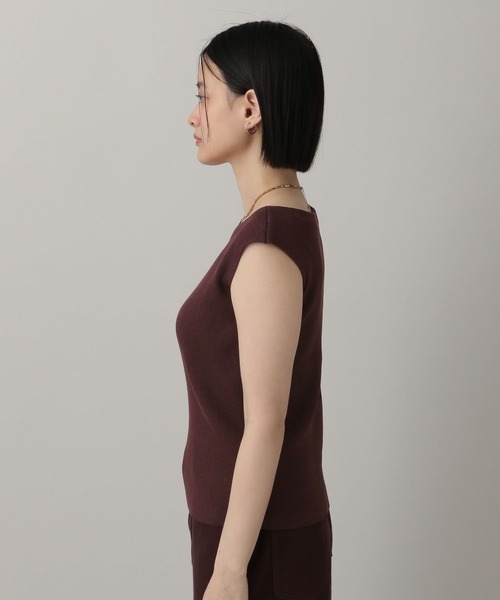 A part by(アパートバイ)の「ラメリブニットフレンチスリーブ(ニット/セーター・レディース・ボルドー/ライトグレー/ホワイト系その他5・FREE)」の12枚目の写真