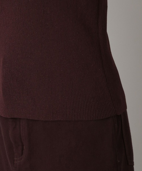 A part by(アパートバイ)の「ラメリブニットフレンチスリーブ(ニット/セーター・レディース・ボルドー/ライトグレー/ホワイト系その他5・FREE)」の17枚目の写真
