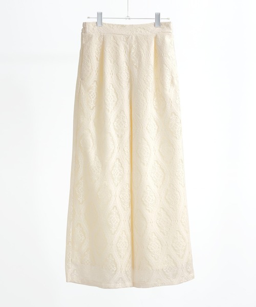 Fashion Letter(ファッションレター)の「SET UP可能 ラッセルレース イージーパンツ(その他パンツ・レディース・ブラック/アイボリー・M)」の9枚目の写真