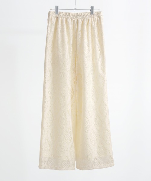 Fashion Letter(ファッションレター)の「SET UP可能 ラッセルレース イージーパンツ(その他パンツ・レディース・ブラック/アイボリー・M)」の11枚目の写真