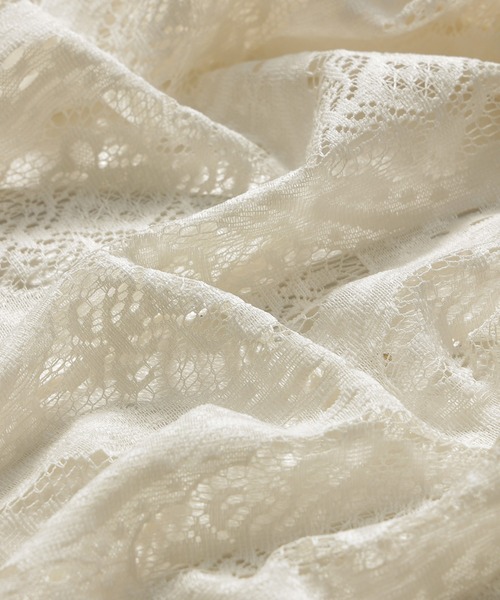 Fashion Letter(ファッションレター)の「SET UP可能 ラッセルレース イージーパンツ(その他パンツ・レディース・ブラック/アイボリー・M)」の5枚目の写真