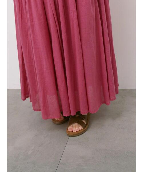 Samansa Mos2 blue（サマンサモスモスブルー）の「【Made in India】ボイルギャザースカート（スカート・レディース・プラム/ブルー/ターコイズブルー/ブラック・F）」の10枚目の写真