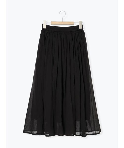 Samansa Mos2 blue（サマンサモスモスブルー）の「【Made in India】ボイルギャザースカート（スカート・レディース・プラム/ブルー/ターコイズブルー/ブラック・F）」の18枚目の写真