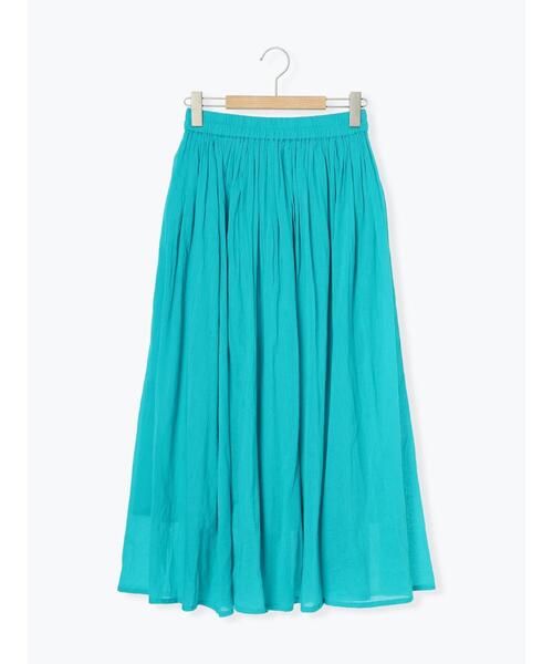 Samansa Mos2 blue（サマンサモスモスブルー）の「【Made in India】ボイルギャザースカート（スカート・レディース・プラム/ブルー/ターコイズブルー/ブラック・F）」の19枚目の写真