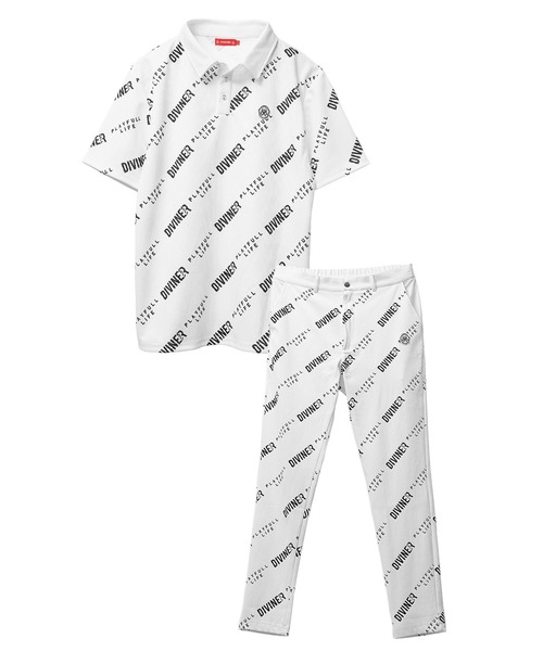 DIVINER GOLF】ロゴ総柄セットアップ 上下セット メンズ ポロシャツ