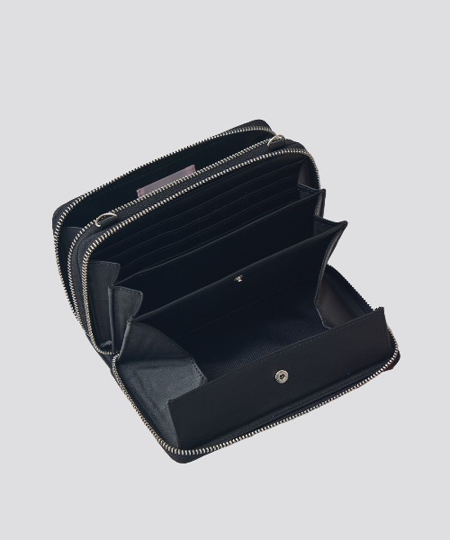 AVENCHUMU（アバンチュウム）の「Biker jacket-like wallet bag（ショルダーバッグ・レディース・ベビーピンク/ブラック/ピンク・FREE）」の13枚目の写真