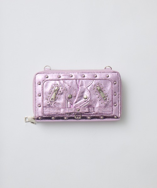 AVENCHUMU（アバンチュウム）の「Biker jacket-like wallet bag（ショルダーバッグ・レディース・ベビーピンク/ブラック/ピンク・FREE）」の20枚目の写真