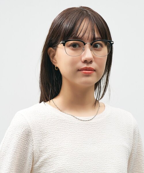 Zoff 伊原葵 クリア サングラス UV100%カット サーモント Zoff（ゾフ）の「Zoff｜AOI IHARA ウェリントン型 クリア サングラス