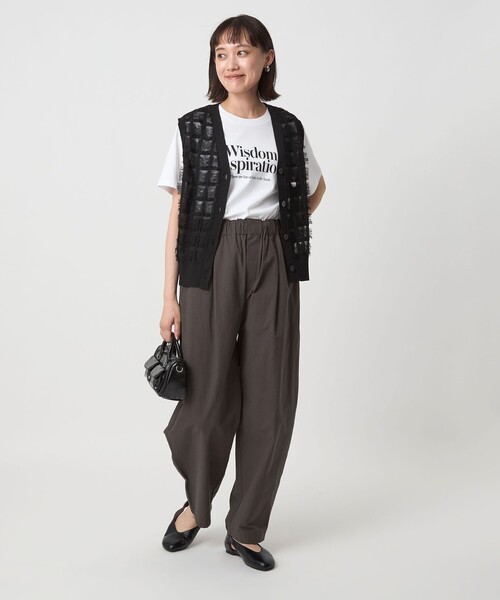green label relaxing（グリーンレーベルリラクシング）の「［size SHORTあり］イージー カーブ パンツ 2（その他パンツ・レディース・オリーブ/ベージュ/ダークグレー・SHORT/38/36）」の9枚目の写真
