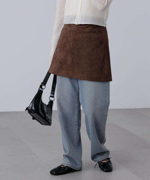 FREE'S MART（フリーズマート）の「◆フェイクスウェードポケットミニスカート（スカート・レディース・ベージュ/ブラウン・SMALL/MEDIUM）」の16枚目の写真