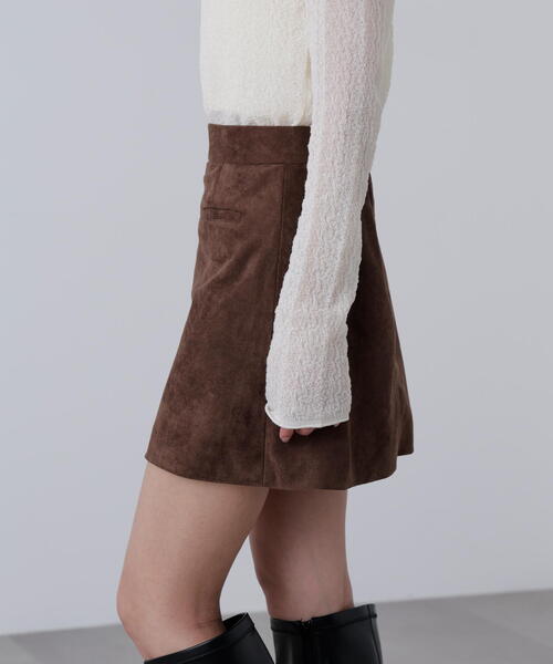 FREE'S MART（フリーズマート）の「◆フェイクスウェードポケットミニスカート（スカート・レディース・ベージュ/ブラウン・SMALL/MEDIUM）」の11枚目の写真