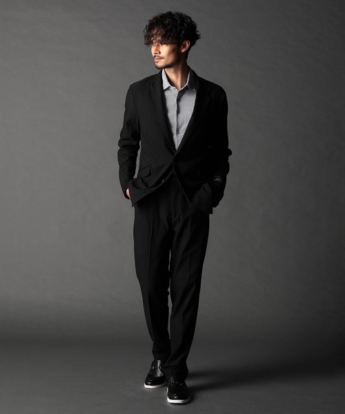 NICOLE CLUB FOR MEN（ニコルクラブフォーメン）の「ヘリンボンハイストレッチセットアップパンツ（その他パンツ・メンズ・ネイビー/チャコール/ブラック・MEDIUM/LARGE/X-LARGE/SMALL）」の9枚目の写真