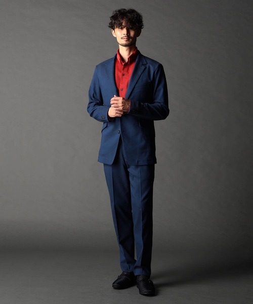 NICOLE CLUB FOR MEN（ニコルクラブフォーメン）の「ヘリンボンハイストレッチセットアップパンツ（その他パンツ・メンズ・ネイビー/チャコール/ブラック・MEDIUM/LARGE/X-LARGE/SMALL）」の18枚目の写真