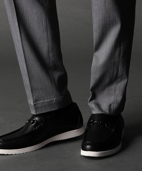 NICOLE CLUB FOR MEN（ニコルクラブフォーメン）の「ヘリンボンハイストレッチセットアップパンツ（その他パンツ・メンズ・ネイビー/チャコール/ブラック・MEDIUM/LARGE/X-LARGE/SMALL）」の14枚目の写真