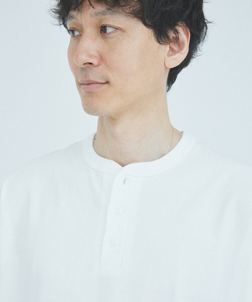 Healthknit(ヘルスニット)の「Healthknit / ヘルスニット 別注 ヘンリー ネック Tシャツ(Tシャツ/カットソー・メンズ・ホワイト/グレー/ブラック/オリーブ・MEDIUM/LARGE)」の5枚目の写真