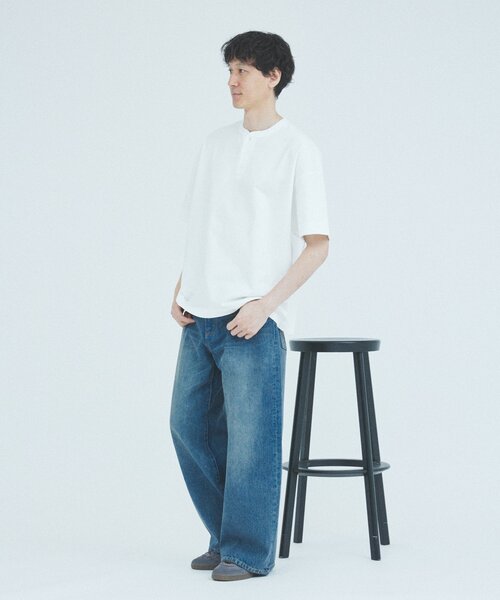 Healthknit(ヘルスニット)の「Healthknit / ヘルスニット 別注 ヘンリー ネック Tシャツ(Tシャツ/カットソー・メンズ・ホワイト/グレー/ブラック/オリーブ・MEDIUM/LARGE)」の7枚目の写真